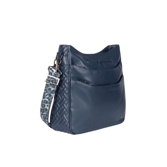 lug Handbags - Lug Cable Car Classic Vegan Leather Crossbody Bag Blue with Camo strap New